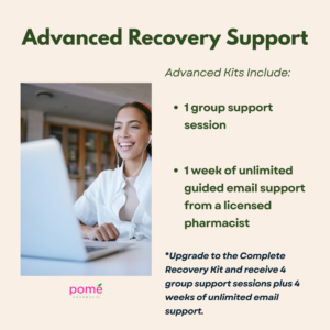 Pome Pharmacy Post-Surgery Email Support service providing four weeks of pharmacist guidance for medication and recovery support after surgery